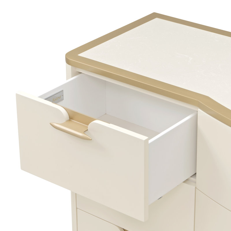 La Terrazza Dresser With Mirror - Creamy Pearl