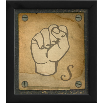 "s" , impression encadrée Sign