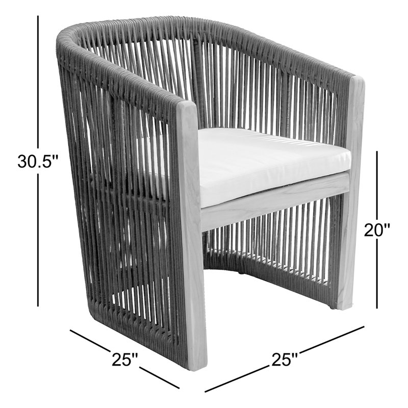 Chaise d'extérieur Aniston avec coussins Sunbrella