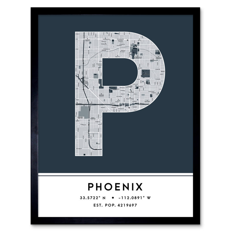 Phoenix Arizona United States City - Single Picture Frame Typography