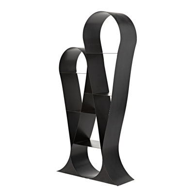Zaha 76'' H x 37.5'' W Steel Geometric Bookcase