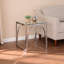 Table de bout carrée en verre Stevenly