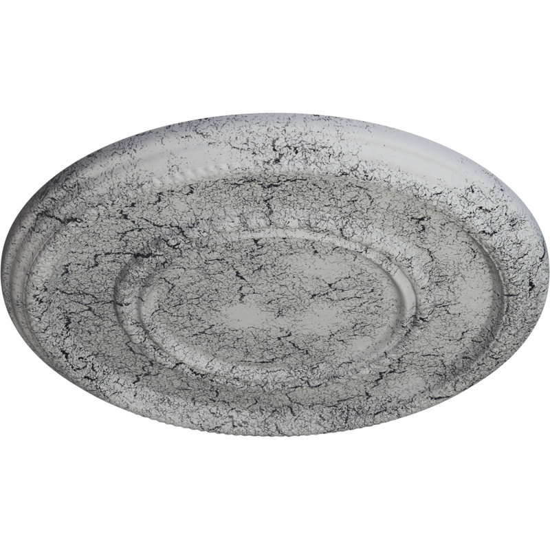 Médaillon de plafond Endurathane Bradford, DE 18 1/8 po x P 3 3/4 po x P 1 1/8 po (convient aux auvents jusqu'à 4 3/8 po), fini acajou brossé peint à la main