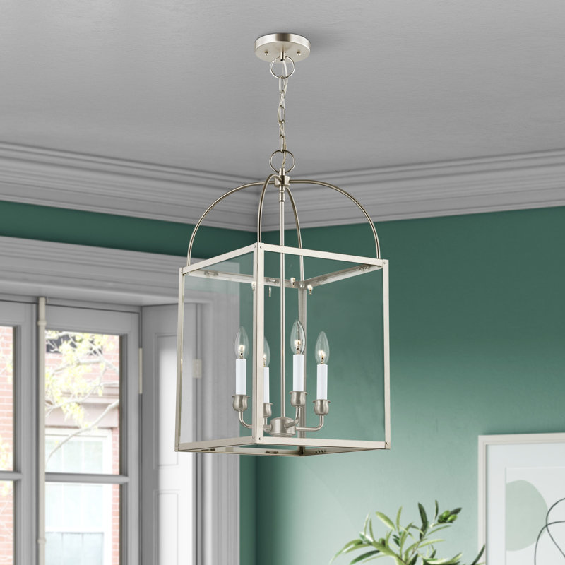 Amores 4 - Light Pendant, Clear Glass, Brushed Nickel