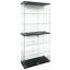 Vitrine en verre trempé avec portes verrouillables et six étagères pour un rangement sécuritaire et une organisation élégante de votre intérieur.