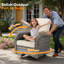 Ensemble de conversation d'extérieur en osier pour 5 personnes Allcot, ensemble de chaises de patio pivotantes avec table basse éclairée et coussins-527759999