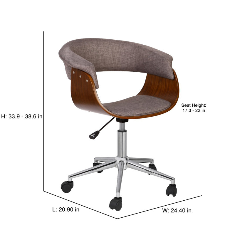 Polyester Blend Task Chair, Grey