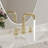 8" Widespread 3-Hole Bathroom Faucet In Brushed Gold, 360° Swivel Spout & Dual Lever Handles
