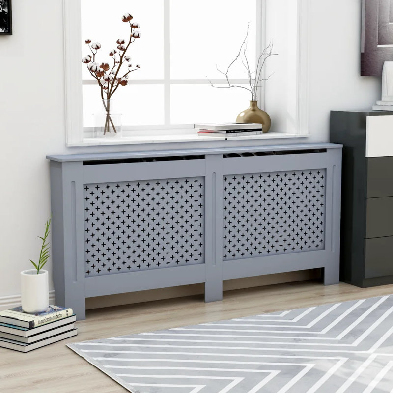 Dayanara Radiator Cover, 81cm H x 172cm W x 19cm D, Anthracite