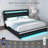Kendrall Upholstered LED Bed Frame with Storage Drawers & Adjustable Headboard-605931939-605931943