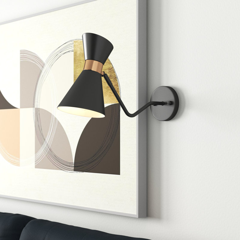 Lyllian Armed Sconce, Black