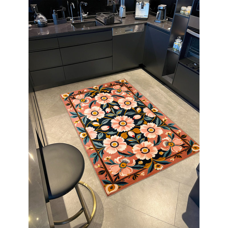 Tapis décoratif floral Paris, Tapis de couloir 3 pi 3,37 po x 9 pi 10,11 po