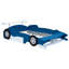 Lit plateforme bleu en forme de voiture de course - et élégant pour votre voiture de chambre à roulettes
