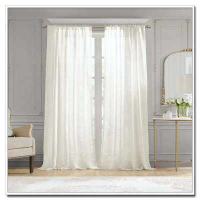 Embroidery Curtain Panel (Only 1 Pc Panel)