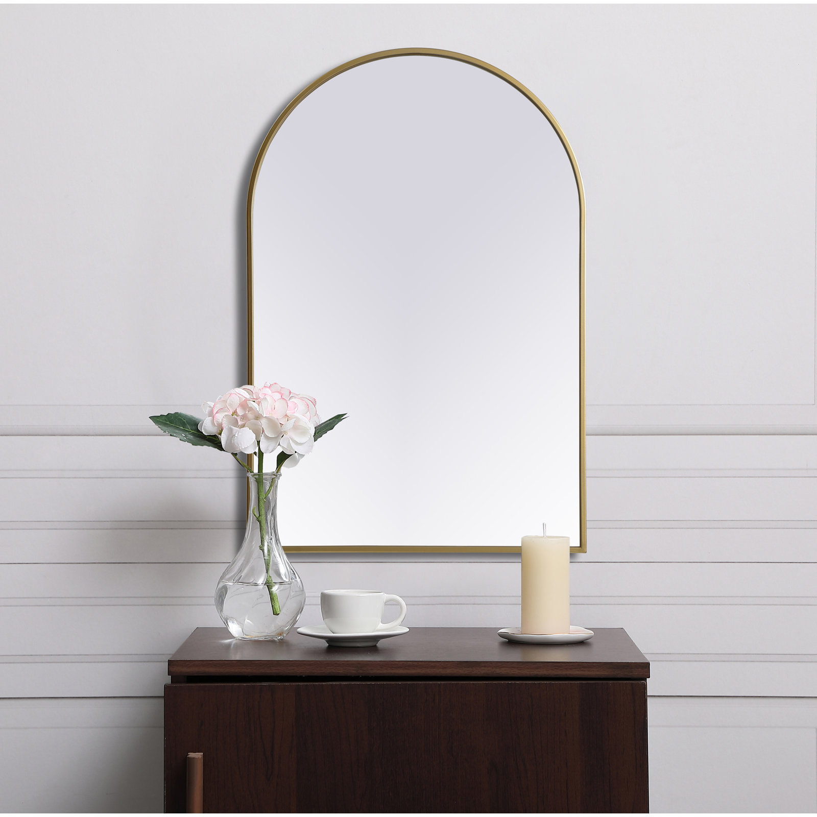 Sabine 36" Accent Mirror, Brass, 36" x 24"