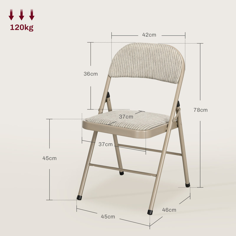Fabric Padded Folding Chair Set