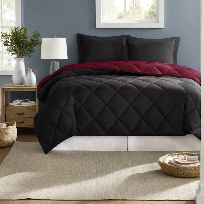 Ensembles de literie réversible confortables, microfibre simple TG, design moderne