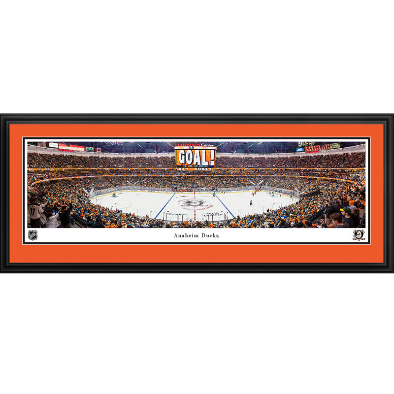 Ducks de Anaheim, affiches et impressions encadrées, Cadre noir, Noir / Orange, H 18 po x l 44 po x P 0,875 po