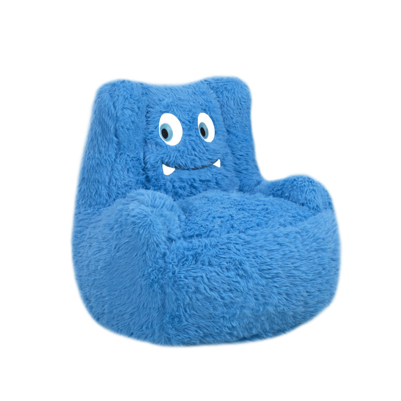 Fauteuil pour enfant Milo en mousse, fauteuil lounge rembourré en mousse moelleuse pour salle de jeux ou chambre, bleu, Bleu