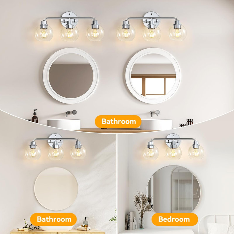 Abileigh 3 - Light Dimmable Vanity Light, Chrome