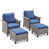 Blue Cushion/Gray Frame