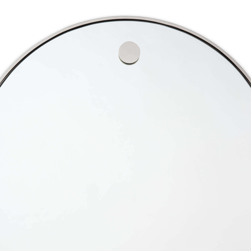 Metal Wall Mirror, Polished Nickel