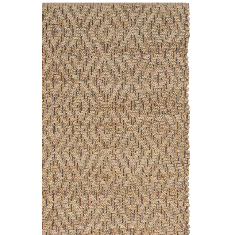 Tapis de zone naturelle/brun tissé à la main fiber Munhall, Tapis de couloir 2 pi 6 po x 8 pi