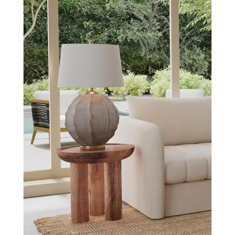 Lampe de table grise 30 po Rima