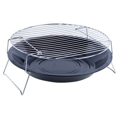 Symple Stuff 36 cm W Portable Grill / Smoker Combo Charcoal Grill Gas & Charcoal Combo Grill