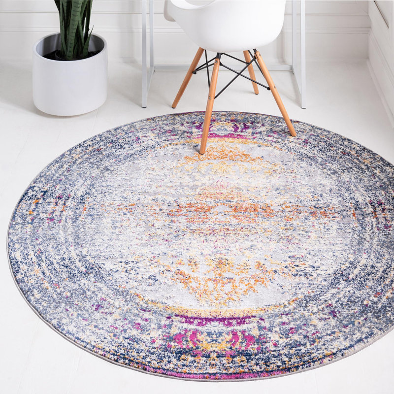 Oriental Indoor Rug, Round 5'1"