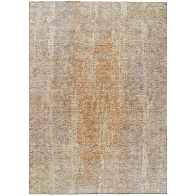 Machine Washable Indoor/Outdoor Masuda ACN2309 Abstract Rug, Rectangle 5' x 7'6"