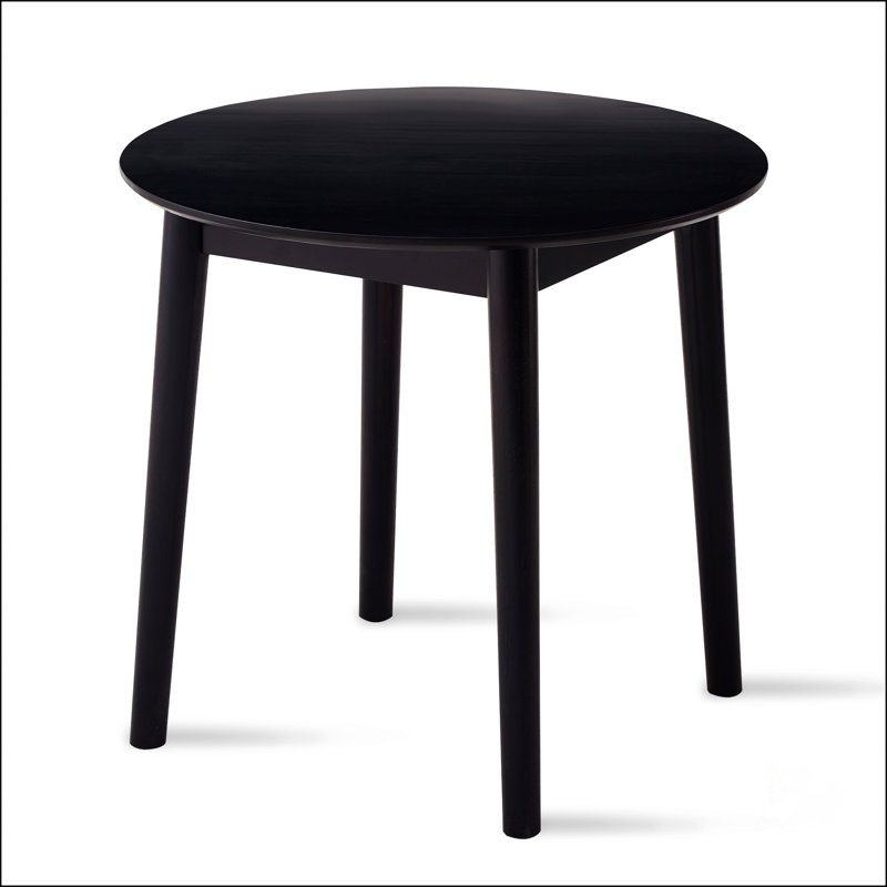 Walnut Round Table, Black