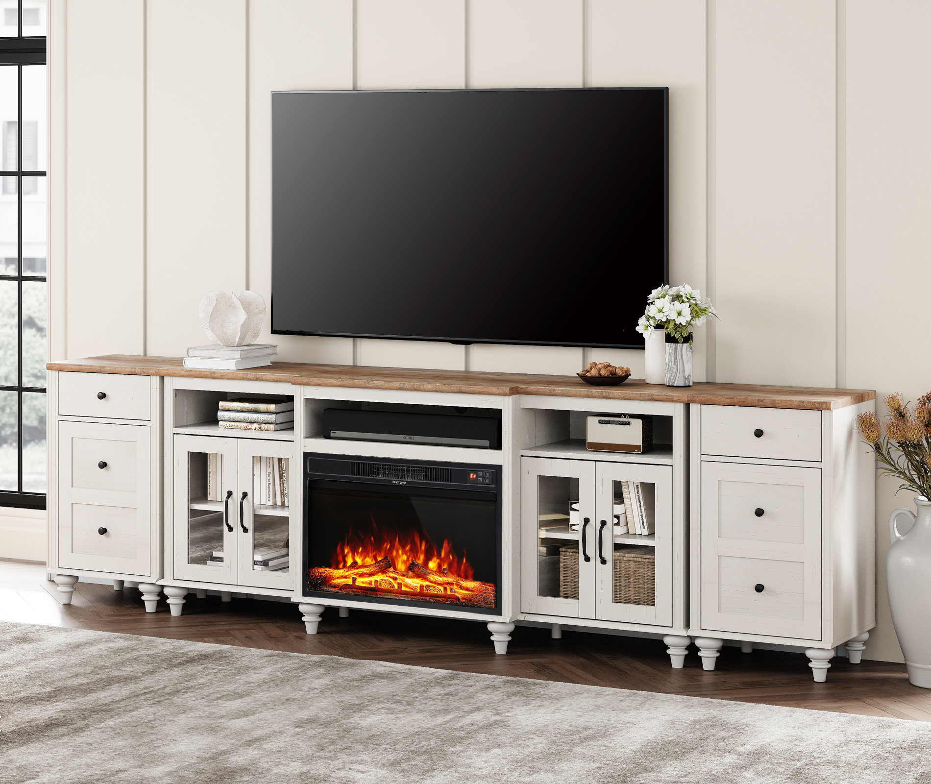 Charlton Home® Scarlett TV Stand, Home Entertainment Center With ...