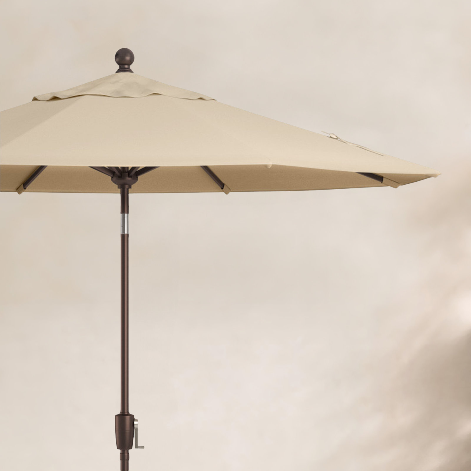 Launceston Market Umbrella, Antique Beige Solefin, Bronze, 96" H x 90" W x 90" D