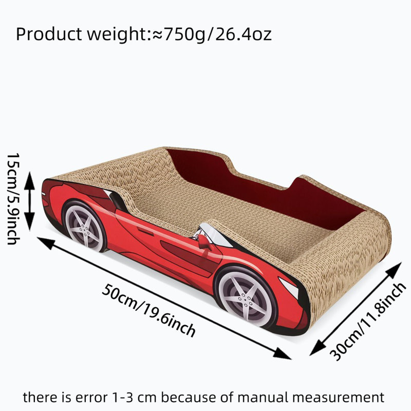 Car Shape Cat Scratcher, Pink
