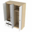 Garde-robe 4 portes avec tiroirs, tablette et tringle