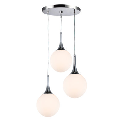 Luminaire suspendu en grappe 3 lumières Ovellette