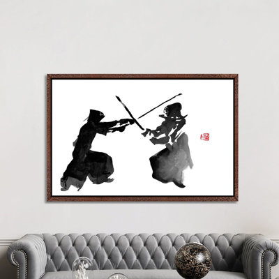Kendo Fight by Péchane - Painting on Canvas