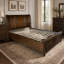 Lit plateforme traditionnel avec rangement pour pied de lit-832602349