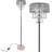Crystal Floor Lamp With Chrome Finish & K9 Glass Shade, 3-Light Standing Reading Lamp For Living Room, Bedroom, Office