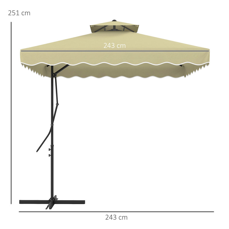 Bricelynn 243cm Cantilever Parasol, Beige