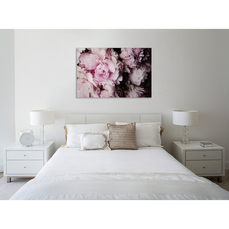 "Pe pivoines Galore I", toile tendue par Elizabeth Urquhart, H 10 po x l 15 po x P 1,5 po