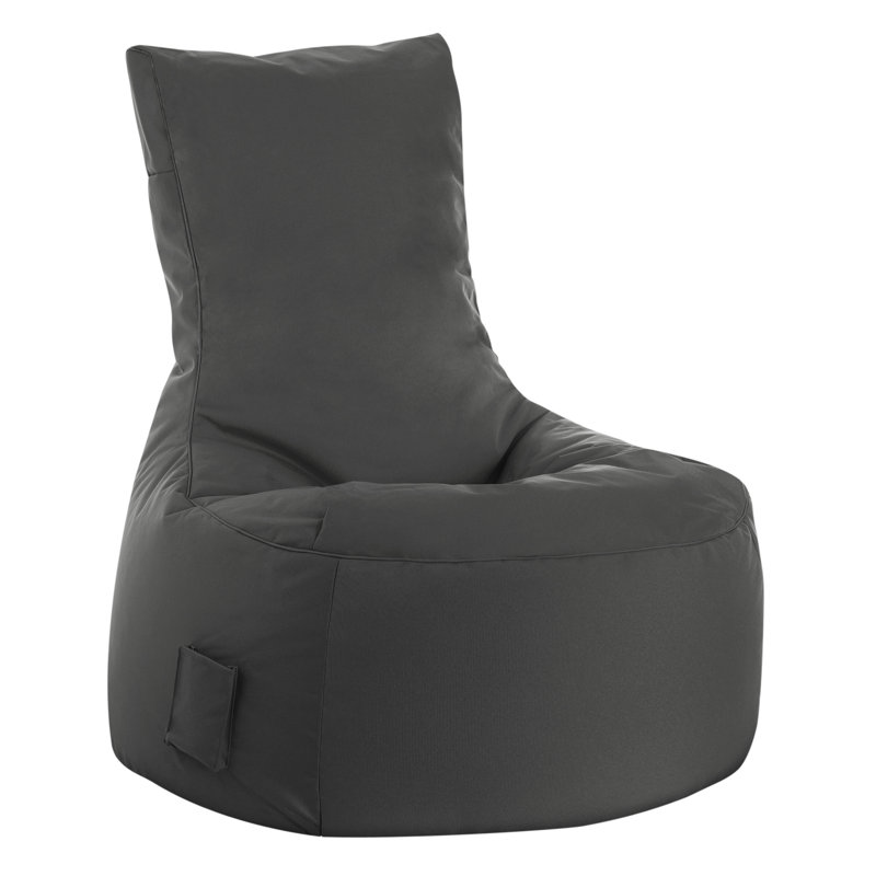 Fauteuil à billes et méridienne Swing, 100 % polyester gris