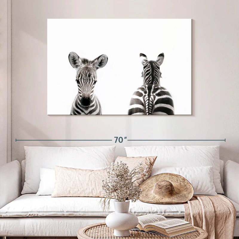 Zebra Front And Back Portrait, 32" H x 48" W