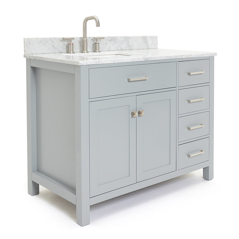 Ensemble de meuble-lavabo simple 43 po Aberdeenshire, gris