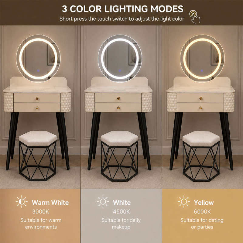Dressing Table, Beige