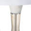 Lampe de table en marbre blanc et bronze avec cylindre en verre D15x30,2 po (assemblage de l'abat-jour requis)