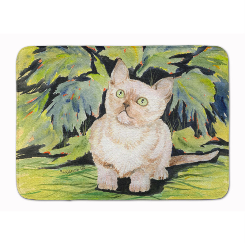 Tapis pour salle de bain en mousse à mémoire de forme cat burmese