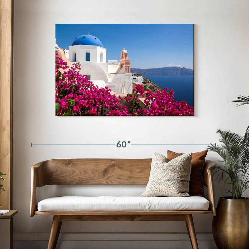 Ravi Santorini, architecture cycladique, H 30 po x l 45 po