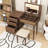 Makeup Vanity Desk with LED Flip-Top Mirror, Stool, 3 Drawers & 10 Compartments